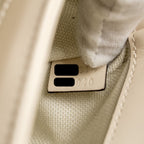 GUCCI MEDIUM GG MARMONT SHOULDER BAG WHITE MATELASSE CHEVRON LEATHER WITH WHITE HARDWARE