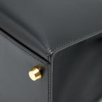HERMES KELLY32 BOX LEATHER BLACK GHW (SHOULDER STAP MISSING)