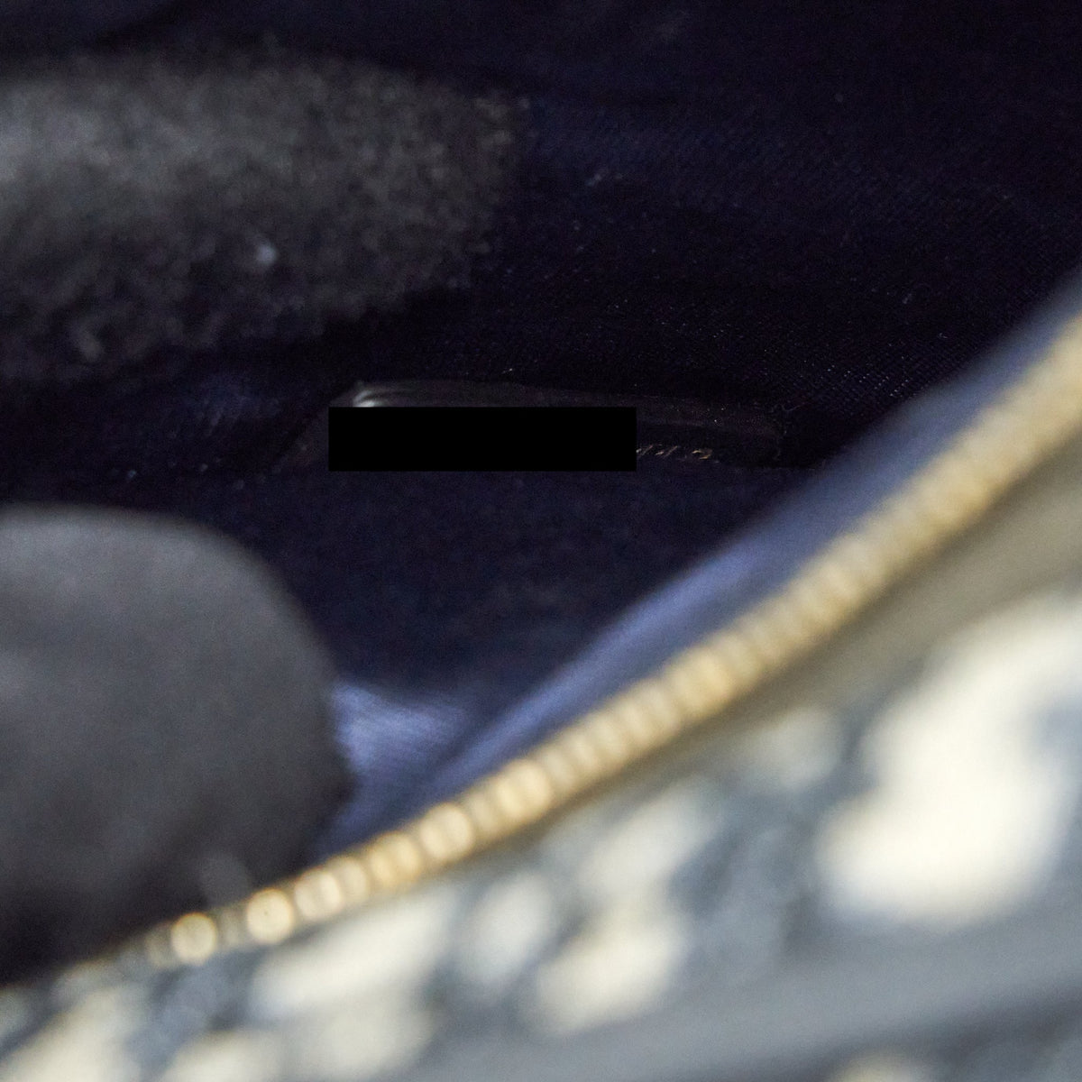 DIOR SADDLE POUCH WITH CHAIN BLUE DIOR OBLIQUE JACQUARD GHW