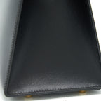 HERMES KELLY32 BOX LEATHER BLACK GHW (SHOULDER STAP MISSING)
