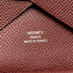 Hermes calvi duo card holder epsom rouge H SHW