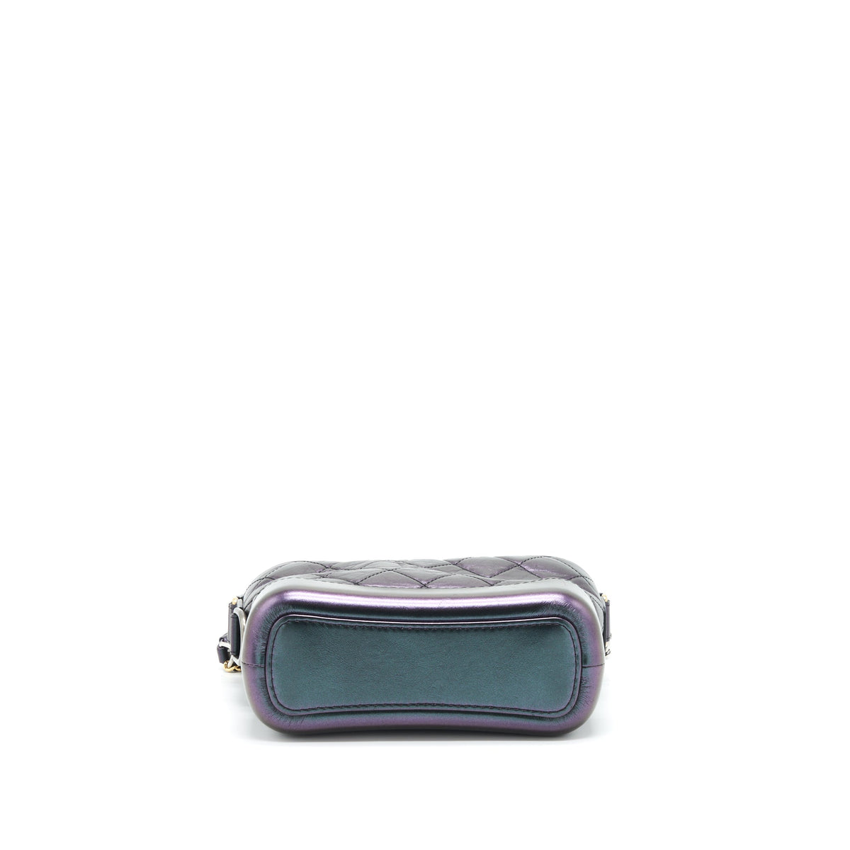 CHANEL SMALL GABRIELLE HOBO BAG LAMBSKIN IRIDESCENT PURPLE WITH GOLD/SILVER HARDWARE