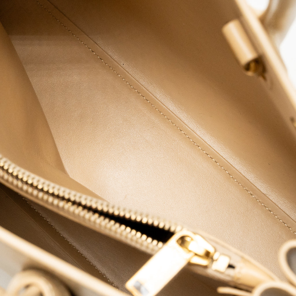 Saint Laurent/YSL Baby Sac De Jour Smooth Calfskin Beige GHW