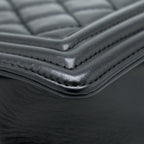 CHANEL MEDIUM BOY BAG LAMBSKIN BLACK RUTHENIUM SHW