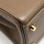 Hermes Kelly 28 Clemence Etoupe GHW
