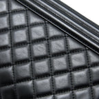 CHANEL MEDIUM BOY BAG LAMBSKIN BLACK RUTHENIUM SHW