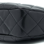 CHANEL 22A TWIST YOUR BUTTONS HOBO SHOULDER BAG CAVIAR BLACK GHW (MICROCHIP)