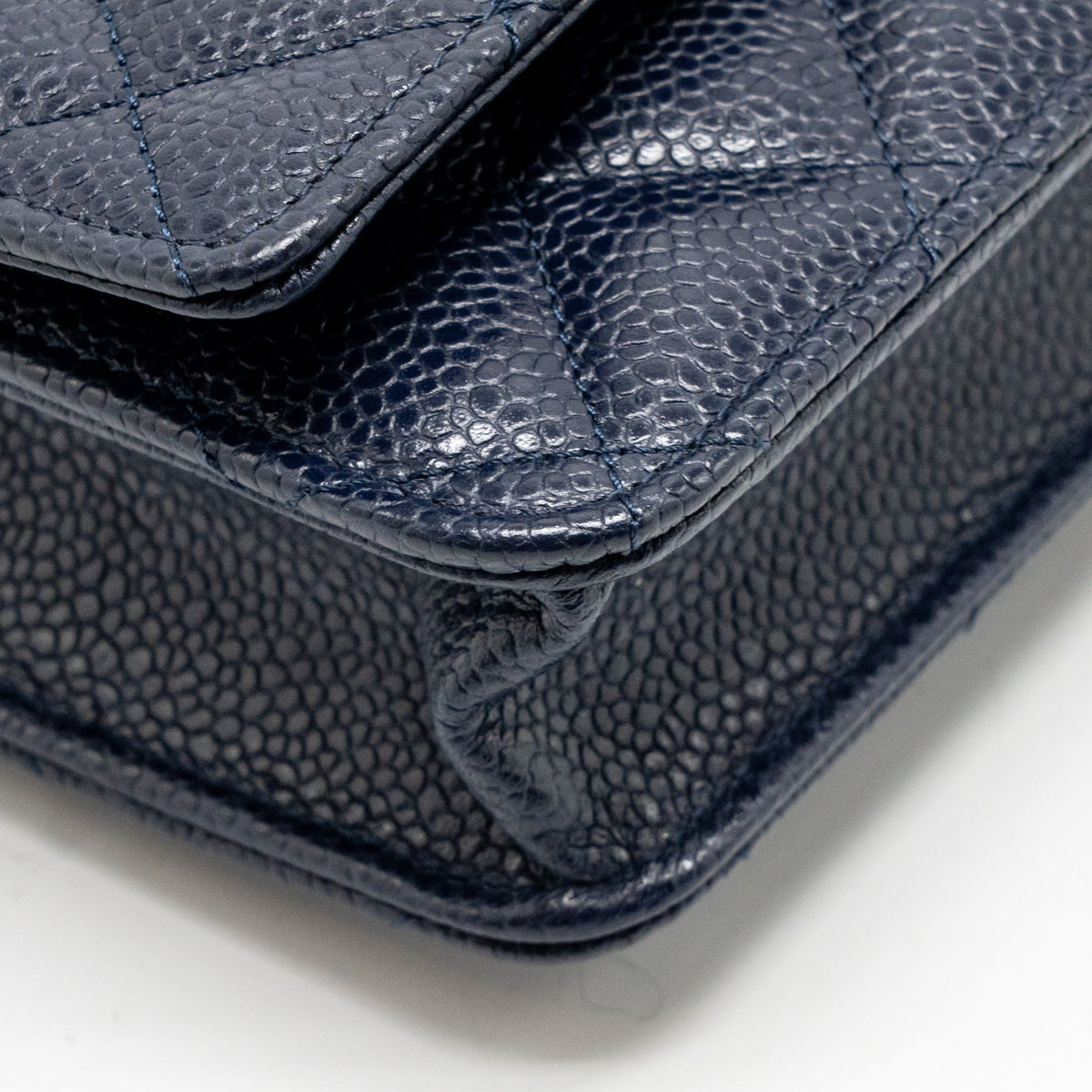Chanel Classic Wallet on Chain Caviar Navy SHW