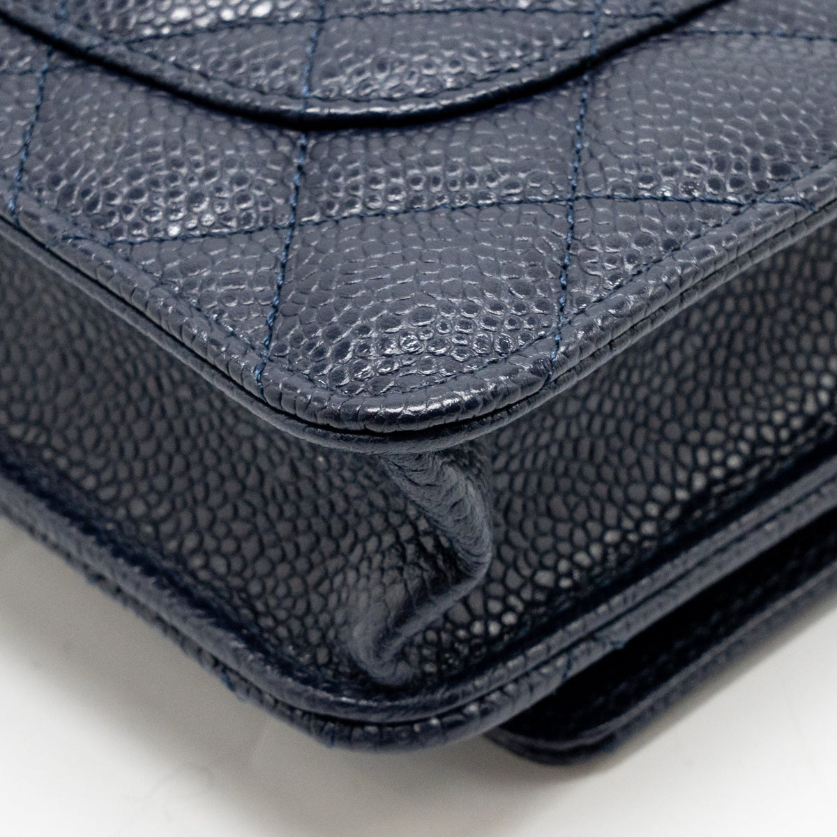 Chanel Classic Wallet on Chain Caviar Navy SHW