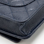 Chanel Classic Wallet on Chain Caviar Navy SHW