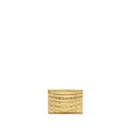 Chanel card holder croc-embossed calfskin gold metallic GHW