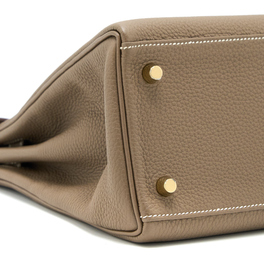 Hermes Kelly 28 Togo Etoupe GHW
