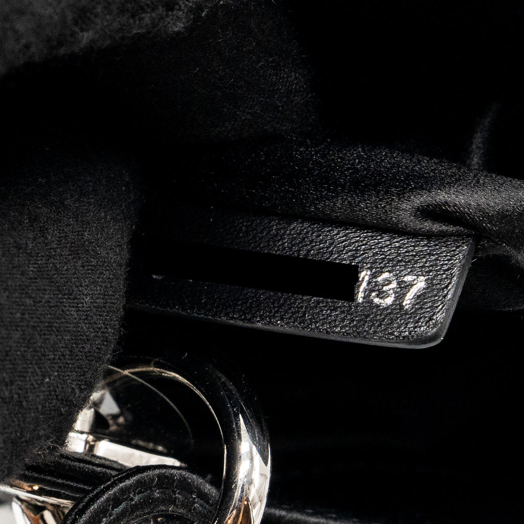 DIOR MINI LADY DIOR SATIN CRYSTAL BLACK SHW