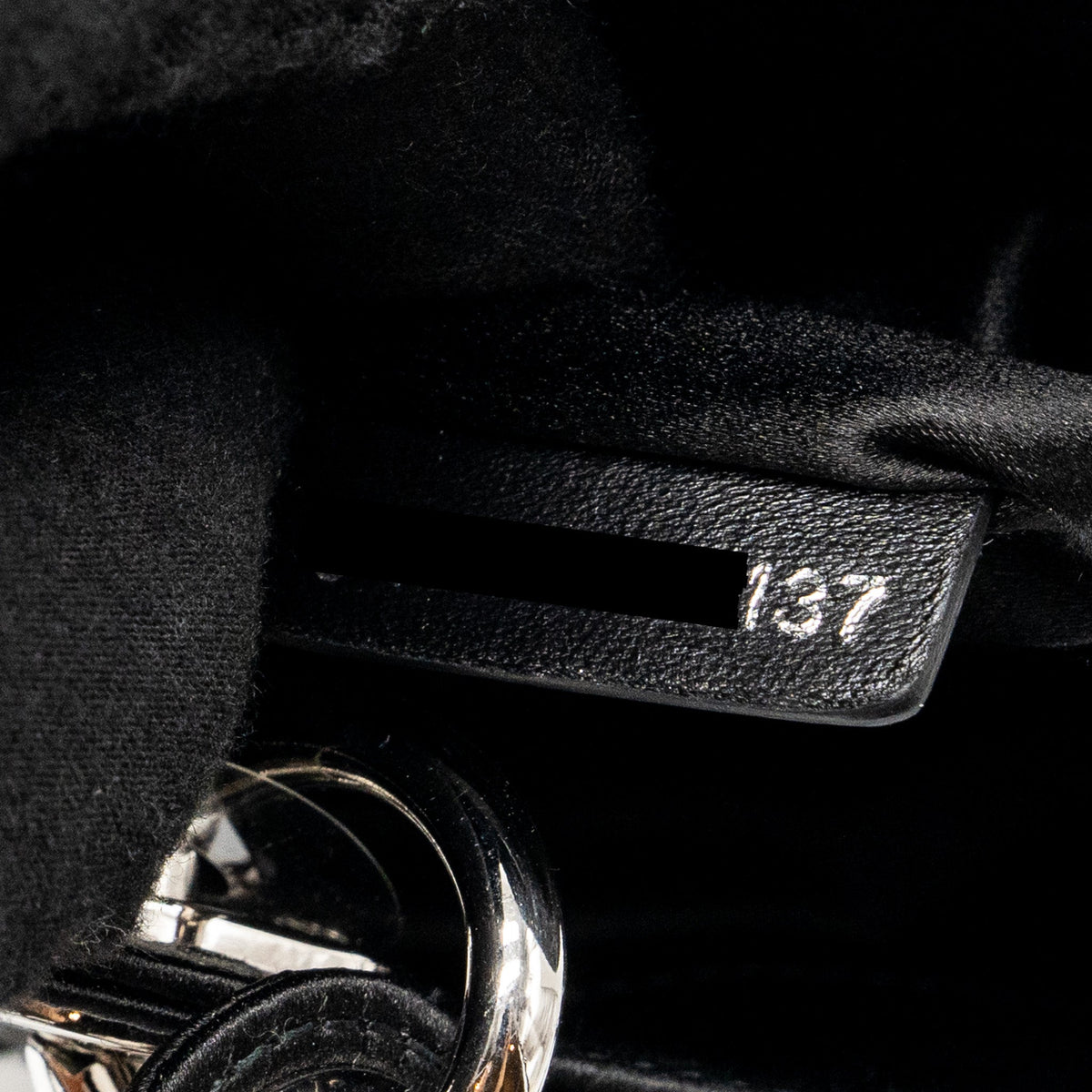 DIOR MINI LADY DIOR SATIN CRYSTAL BLACK SHW