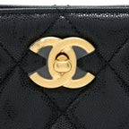 CHANEL 22A TWIST YOUR BUTTONS HOBO SHOULDER BAG CAVIAR BLACK GHW (MICROCHIP)