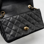 CHANEL MINI RECTANGULAR FLAP BAG CAVIAR BLACK GHW
