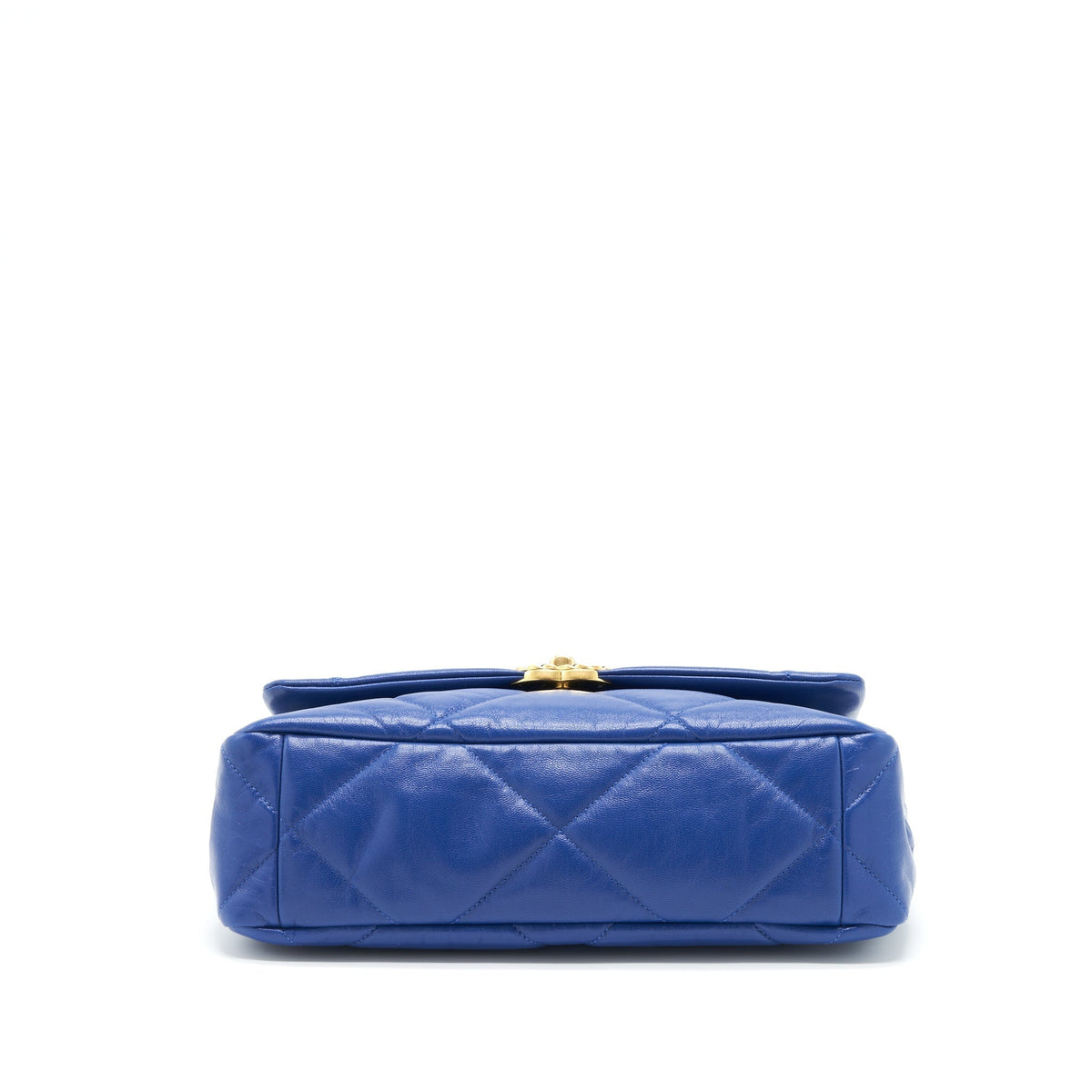 CHANEL MEDIUM 19 BAG GOATSKIN BLUE GOLD/SILVER HARDWARE