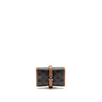 Celine Jewellery Pouch In Triomphe Canvas / Calfskin Tan GHW