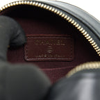 CHANEL ROUND CLUTCH WITH CHAIN BLACK BRUSHED GHW