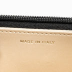 CHANEL 24A DETAILED CHAIN WALLET ON CHAIN SHINY CALFSKIN BLACK GHW (MICROCHIP）