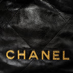CHANEL 23S MINI 22 BAG WITH PEARL SHINY CALFSKIN BLACK BRUSHED GHW (MICROCHIP)