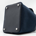 Hermes Cargo Picotin 18 Lock Bag Canvas/Swift Bleu Marine/Caban SHW