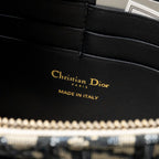 DIOR SADDLE POUCH DIOR OBLIQUE CANVAS BLUE GHW