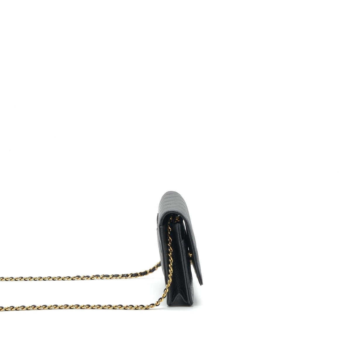 CHANEL CLASSIC WALLET ON CHAIN CAVIAR BLACK GHW