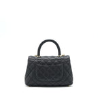 CHANEL SMALL COCO HANDLE CAVIAR BLACK LGHW (MICROCHIP)