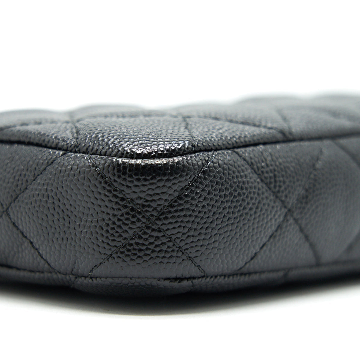 CHANEL DOUBLE ZIP WALLET ON CHAIN CAVIAR BLACK LGHW