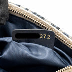 DIOR SADDLE POUCH DIOR OBLIQUE CANVAS BLUE GHW