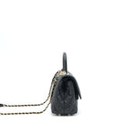 CHANEL SMALL COCO HANDLE CAVIAR BLACK LGHW (MICROCHIP)