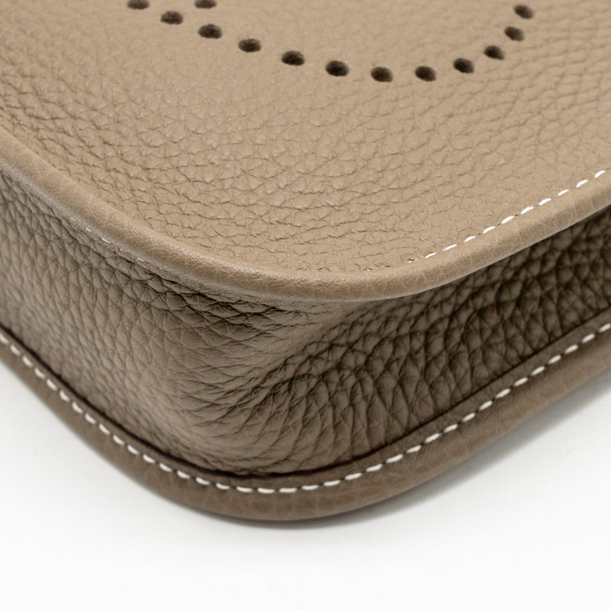 Hermes Mini Evelyne Clemence Etoupe GHW