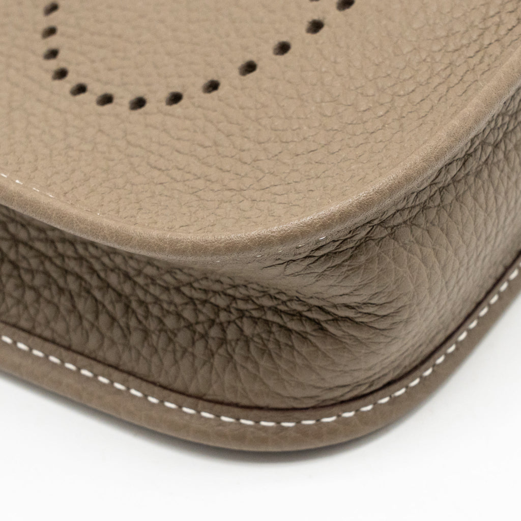 Hermes Mini Evelyne Clemence Etoupe GHW