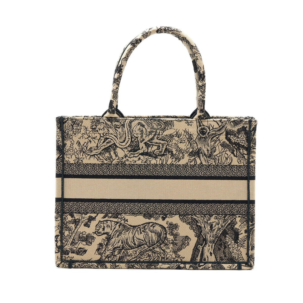 DIOR MEDIUM DIOR BOOK TOTE TOILE DE JOEY EMBROIDERY BEIGE