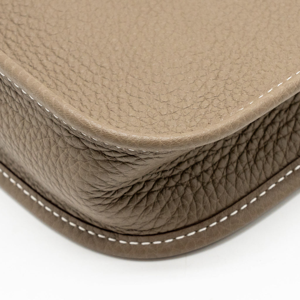 Hermes Mini Evelyne Clemence Etoupe GHW