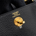 Hermes mini lindy clemence black GHW