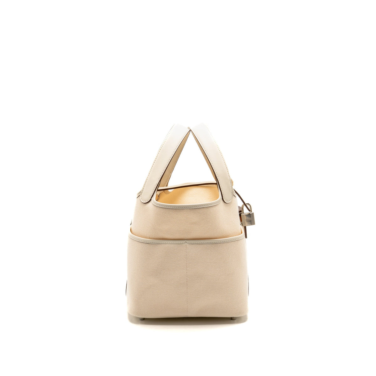 Hermes Cargo Picotin 18 Lock Bag Toile Canvas / Swift Nata SHW