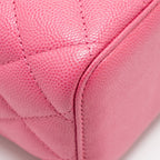 CHANEL LONG VANITY CASE WITH CHAIN CAVIAR HOT PINK LGHW
