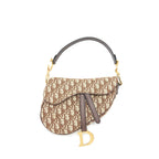 DIOR MEDIUM SADDLE BAG BROWN OBLIQUE GHW