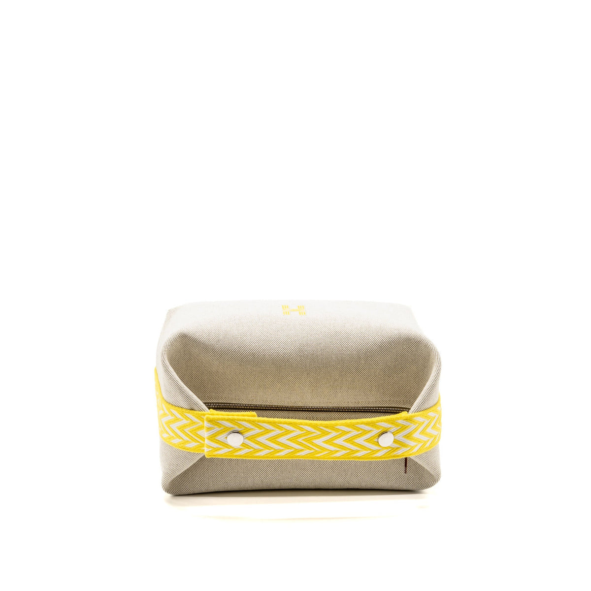 Hermes Bride-a-Brac Case, Large Model Canvas Jaune Citron SHW