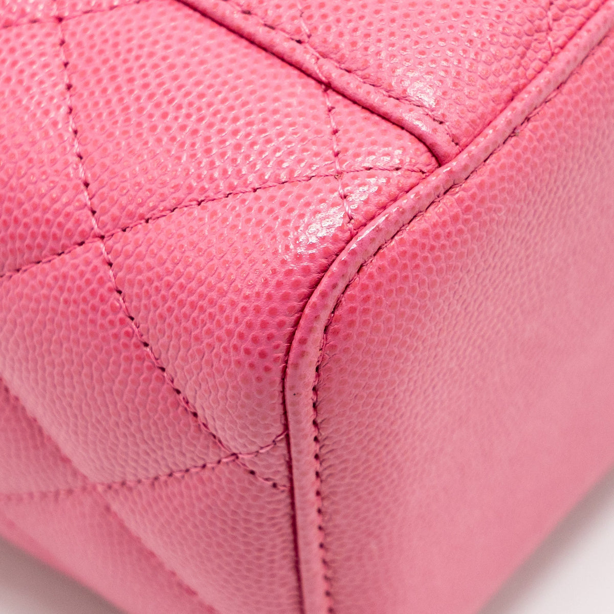 CHANEL LONG VANITY CASE WITH CHAIN CAVIAR HOT PINK LGHW
