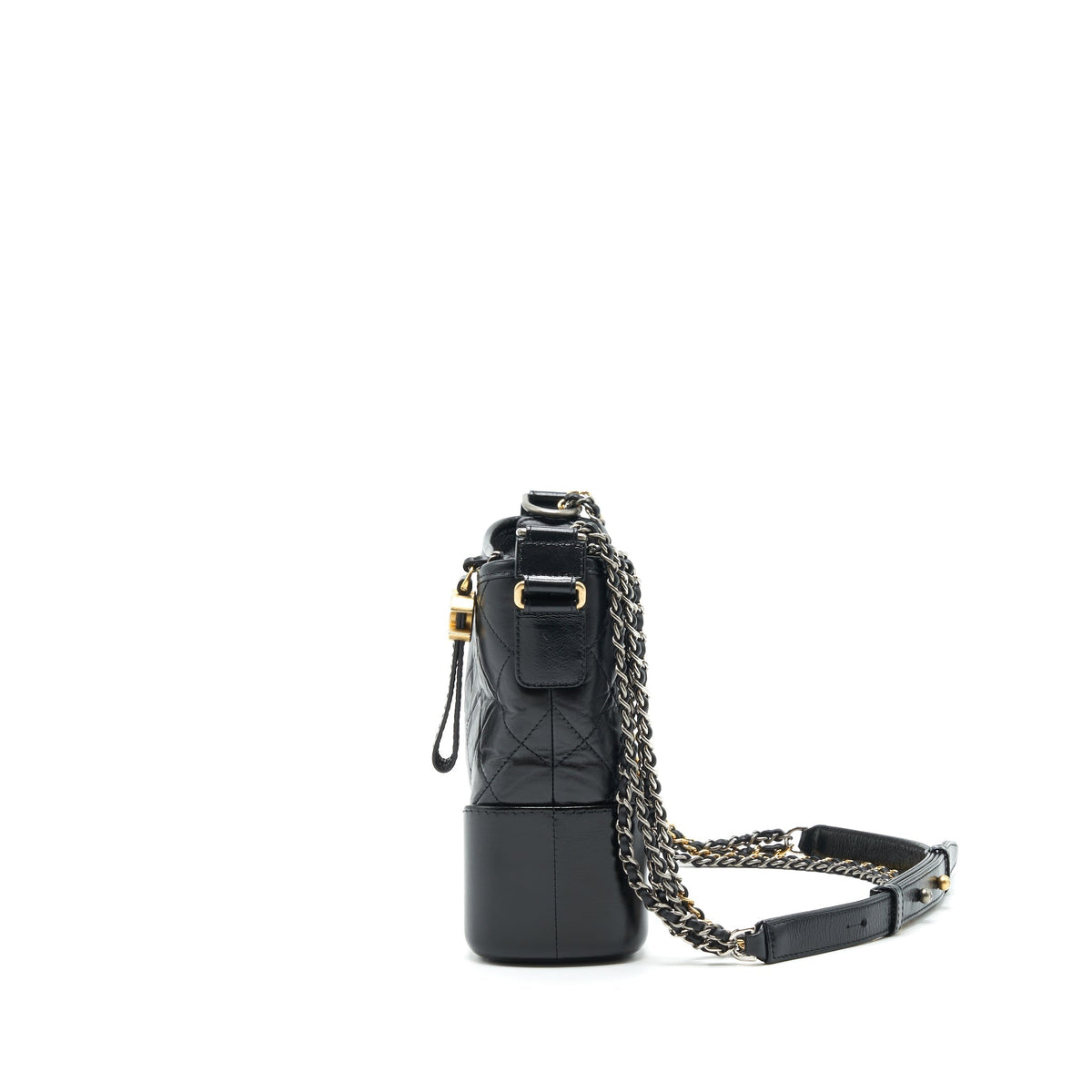 CHANEL NEW MEDIUM GABRIELLE HOBO BAG AGED SMOOTH CALFSKIN WITH GOLD/SILVER HARDWARE