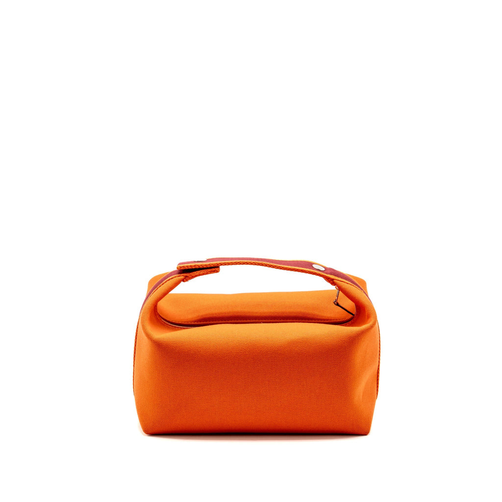 Hermes Bride-a-Brac Case, Large Model Canvas Orange Feu SHW