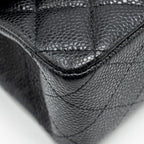 CHANEL MEDIUM CLASSIC DOUBLE FLAP BAG CAVIAR BLACK GHW