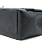 CHANEL CAVIER CLASSIC MAXI SINGLE FLAP BAG BLACK SHW
