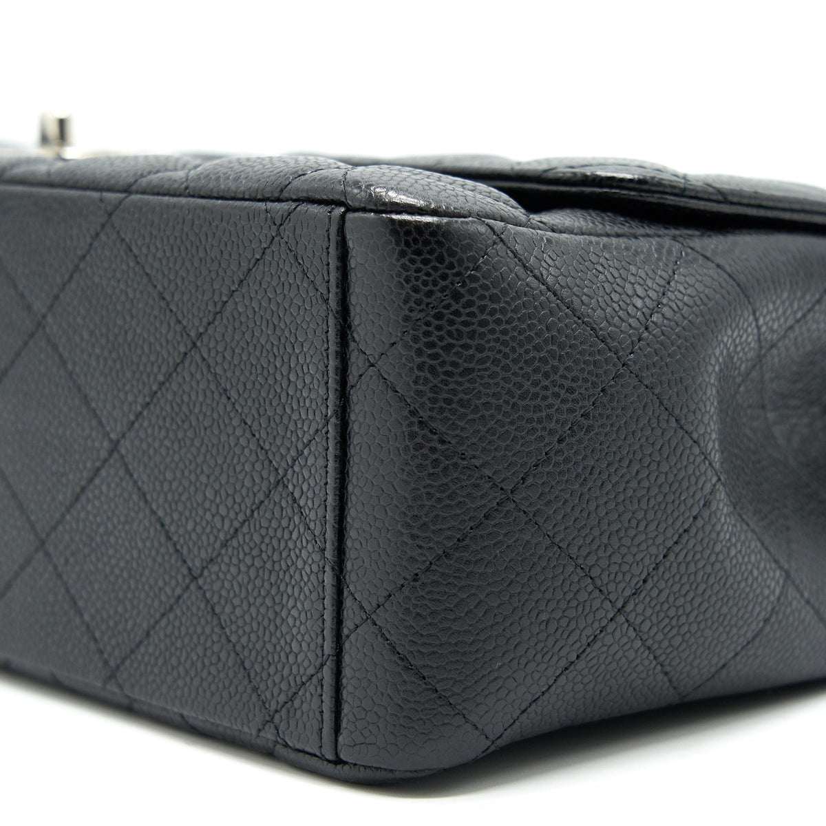 CHANEL CAVIER CLASSIC MAXI SINGLE FLAP BAG BLACK SHW