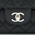 CHANEL CAVIER CLASSIC MAXI SINGLE FLAP BAG BLACK SHW