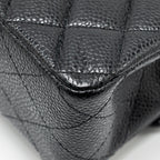 CHANEL MEDIUM CLASSIC DOUBLE FLAP BAG CAVIAR BLACK GHW