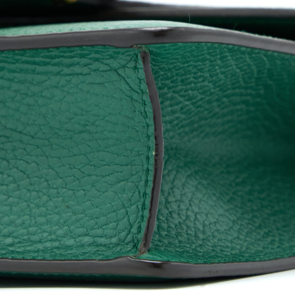 GUCCI DIONYSUS GG CALFSKIN GREEN RUTHENIUM HARDWARE